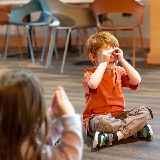 Young children playing.