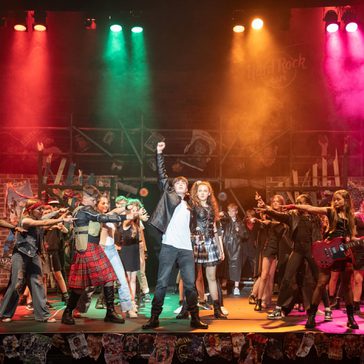 RYC performing on stage 'We Will Rock You'