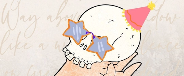 Silly Shakespeare Play in a Day' cartoon poster with a whimsical drawing of Shakespeare wearing a colorful mask.