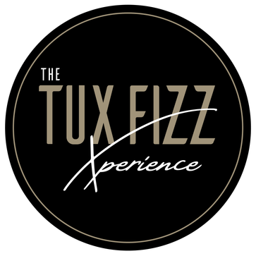 'Tux Fizz Experience' in the circle logo.