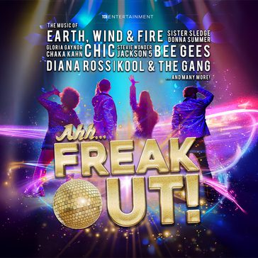 Four figures facing away from the camera, standing together with the words 'Ahh... Freak Out' displayed behind them.