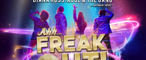 Four figures facing away from the camera, standing together with the words 'Ahh... Freak Out' displayed behind them.