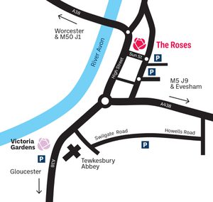 Map of Tewkesbury.